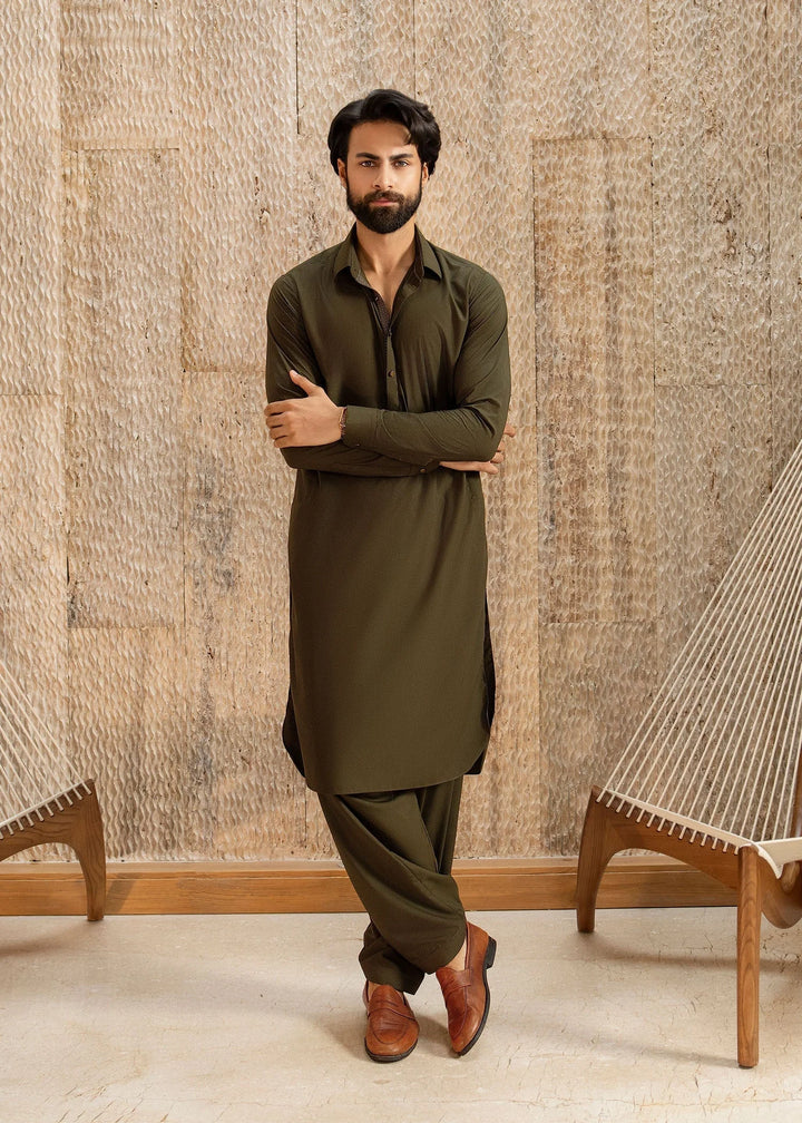 Ghumaan by Buraq Mens Pret Kurta Shalwar Wash n Wear Wajd - Casual Collection