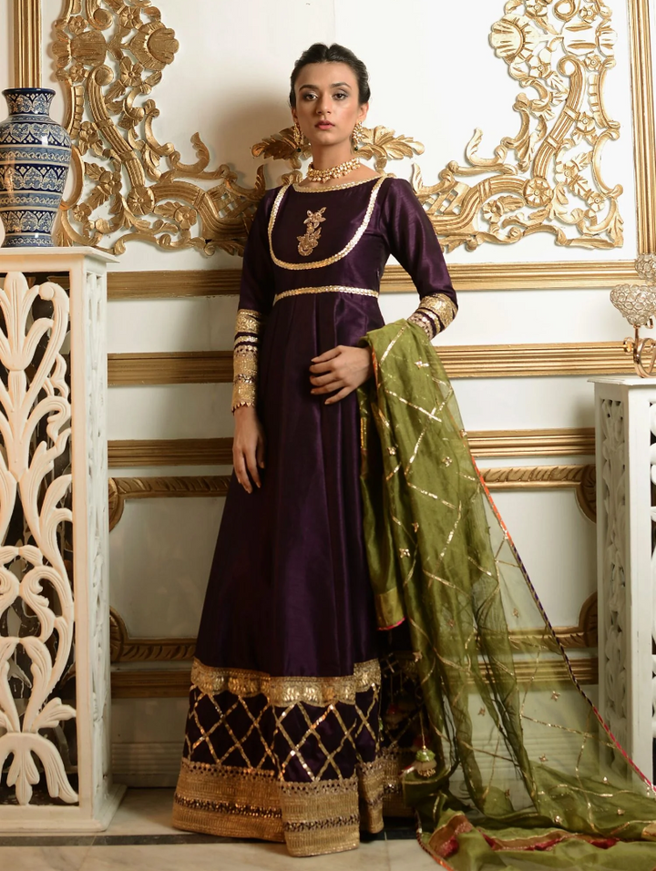 Luxe By Hues Atelier Women Pret 2 Piece Gota Heirloom Anarkali - Formals Collection