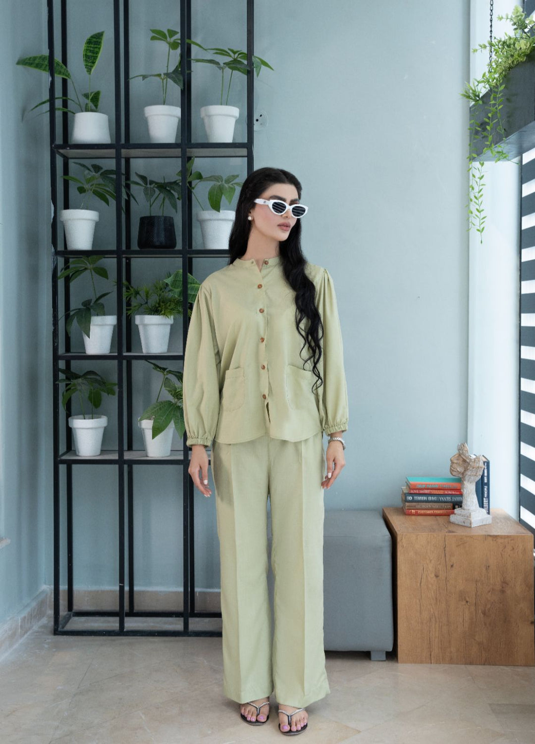 Evenmore by The Slay Wear Pret Tropical 2 Piece Greenscape - Formals Collection