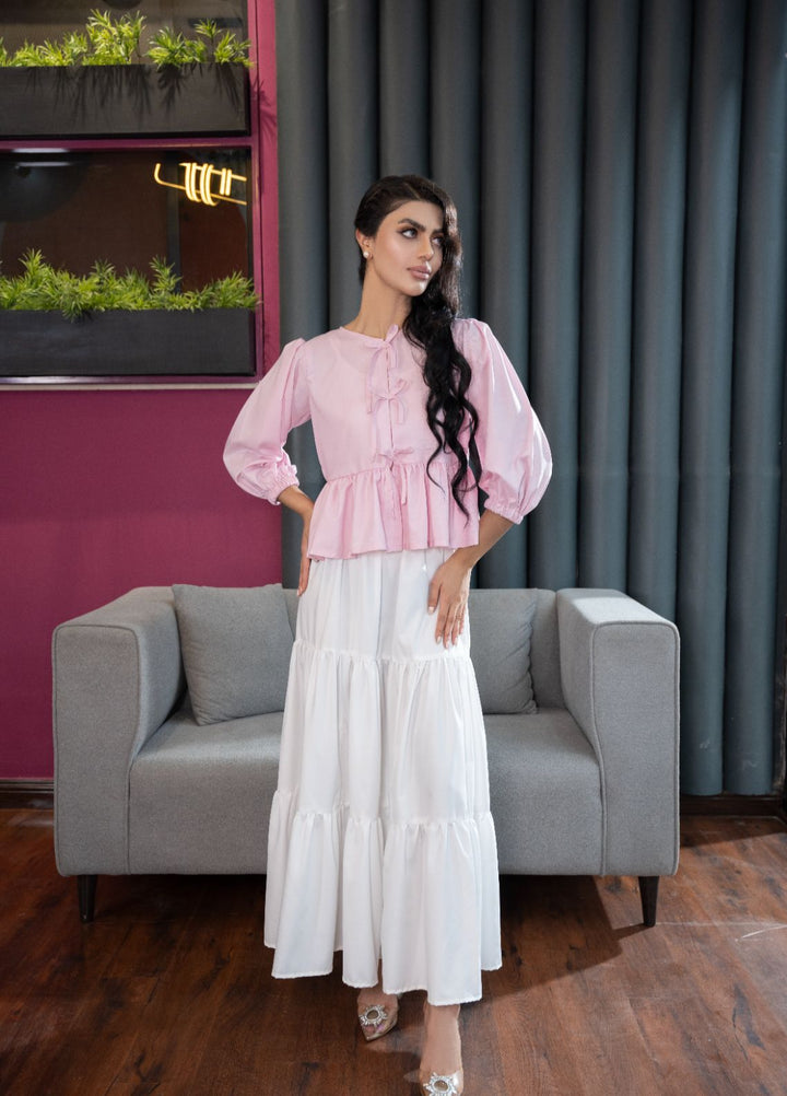 Evenmore by The Slay Wear Pret Tropical 1 Piece Essential Bow Top - Formals Collection