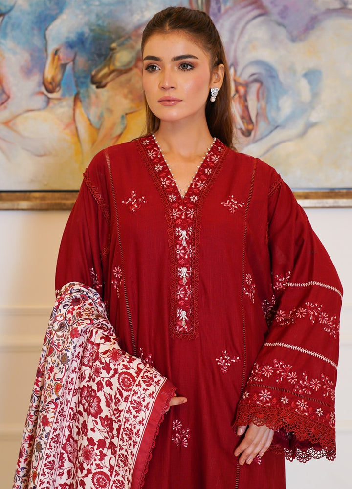 Zyna Unstitched Embroidered Khaddar 3 Piece Rhea - Winter Collection