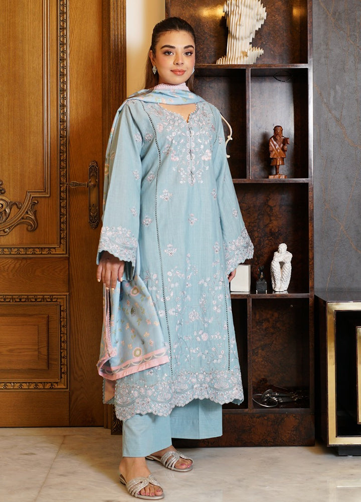 Zyna Unstitched Embroidered Khaddar 3 Piece Zyral - Winter Collection