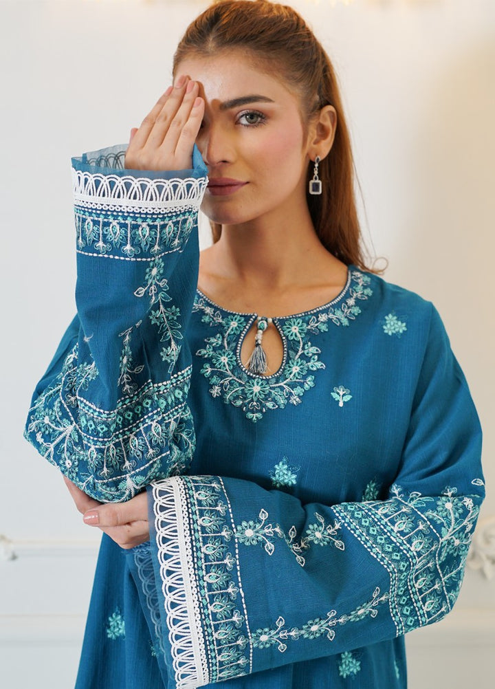 Zyna Unstitched Embroidered Khaddar 3 Piece Aureal - Winter Collection