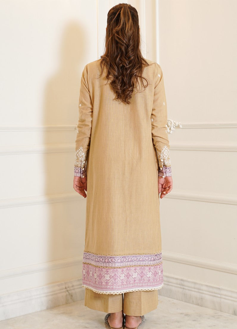 Zyna Unstitched Embroidered Khaddar 3 Piece Ivra - Winter Collection