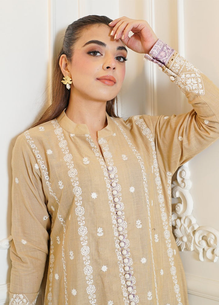 Zyna Unstitched Embroidered Khaddar 3 Piece Ivra - Winter Collection