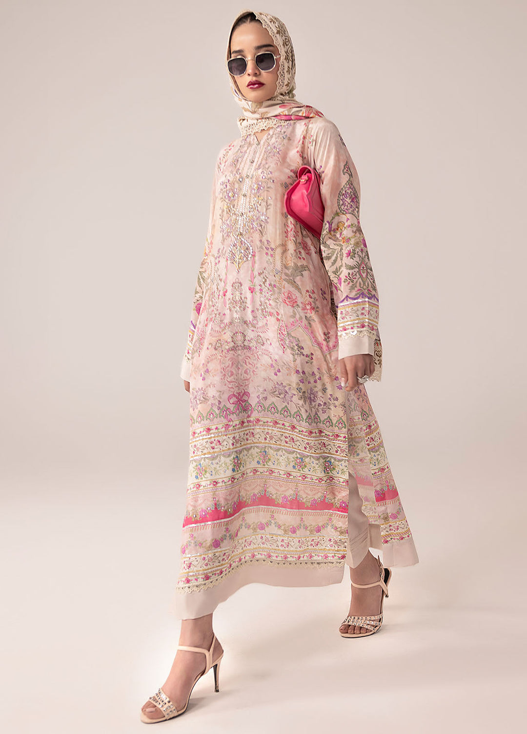 Sahane Ready To Wear Chiffon 3 Piece Suit Ct-15005 Zade Pret - Formals Collection