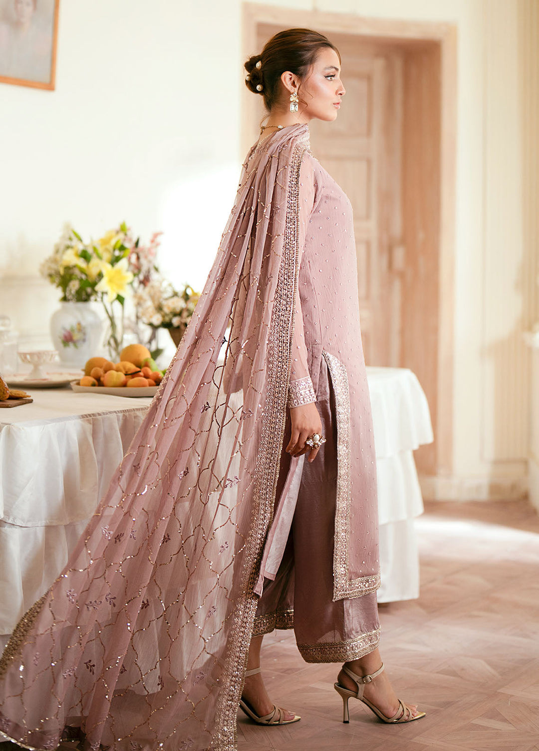 Sahane Ready To Wear Chiffon 3 Piece Suit El-1802 Elora Pret - Formals Collection