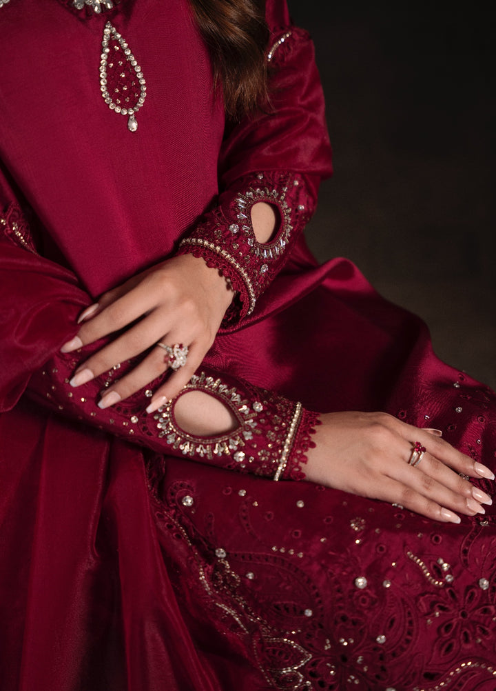 Amelia by Scherezade Women Pret Luxury Shisha Silk 3 Piece Rosette - Festive Collection