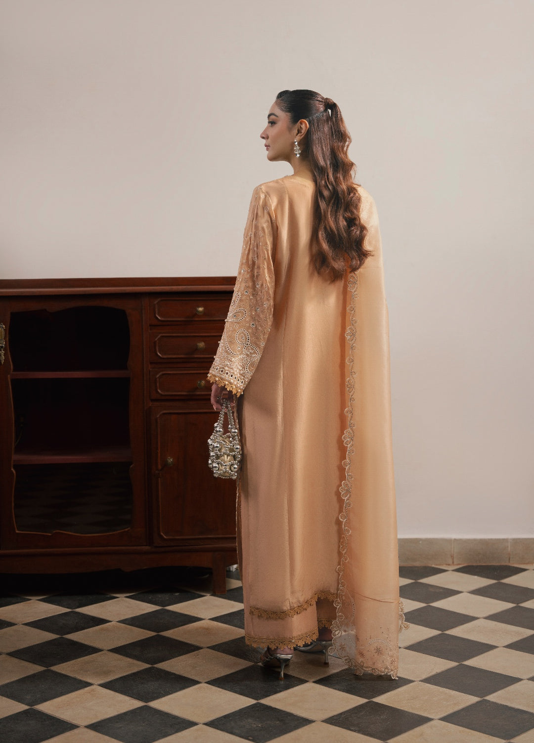 Amelia by Scherezade Women Pret Luxury Ramen Silk 3 Piece Coco - Festive Collection