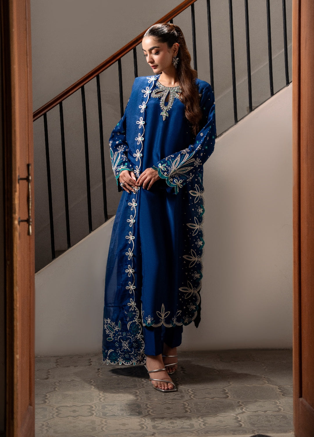 Amelia by Scherezade Women Pret Luxury Ramen Silk 3 Piece Diva - Festive Collection