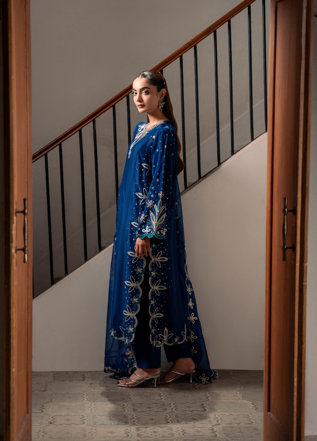 Amelia by Scherezade Women Pret Luxury Ramen Silk 3 Piece Diva - Festive Collection