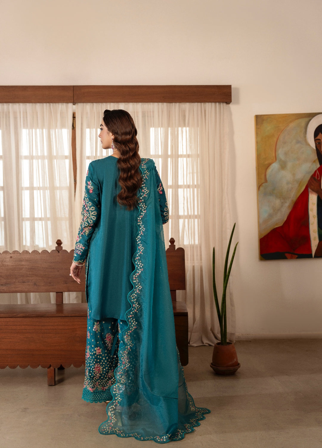 Amelia by Scherezade Women Pret Luxury Ramen Silk 3 Piece Zoe - Festive Collection