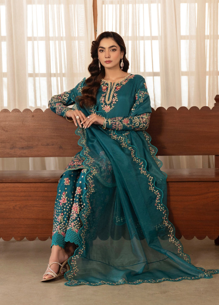 Amelia by Scherezade Women Pret Luxury Ramen Silk 3 Piece Zoe - Festive Collection