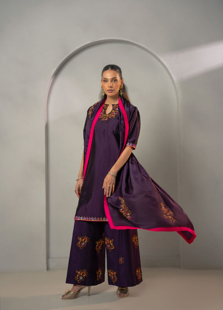 Dilkash by Fozia Khalid Pret 3 Piece Sheesha Silk Zarqash - Festive Collection