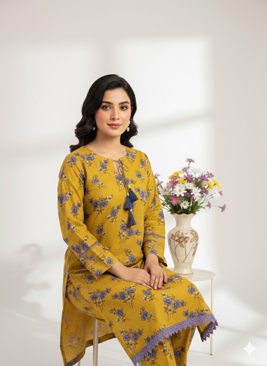 Tosheeza Saith Women Pret 2 Piece stiched khhader two piece D-03 - Winter Collection