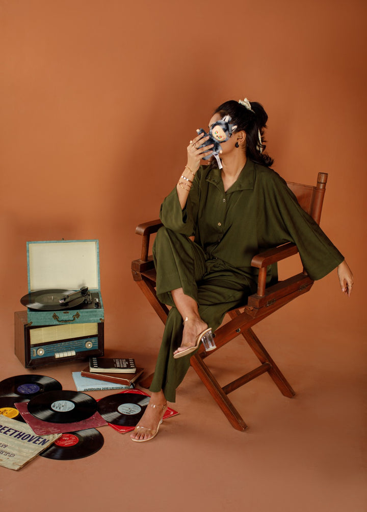 Motion by Ombrella Women Pret 2 Piece Jersey Olive Muse - Winter Collection