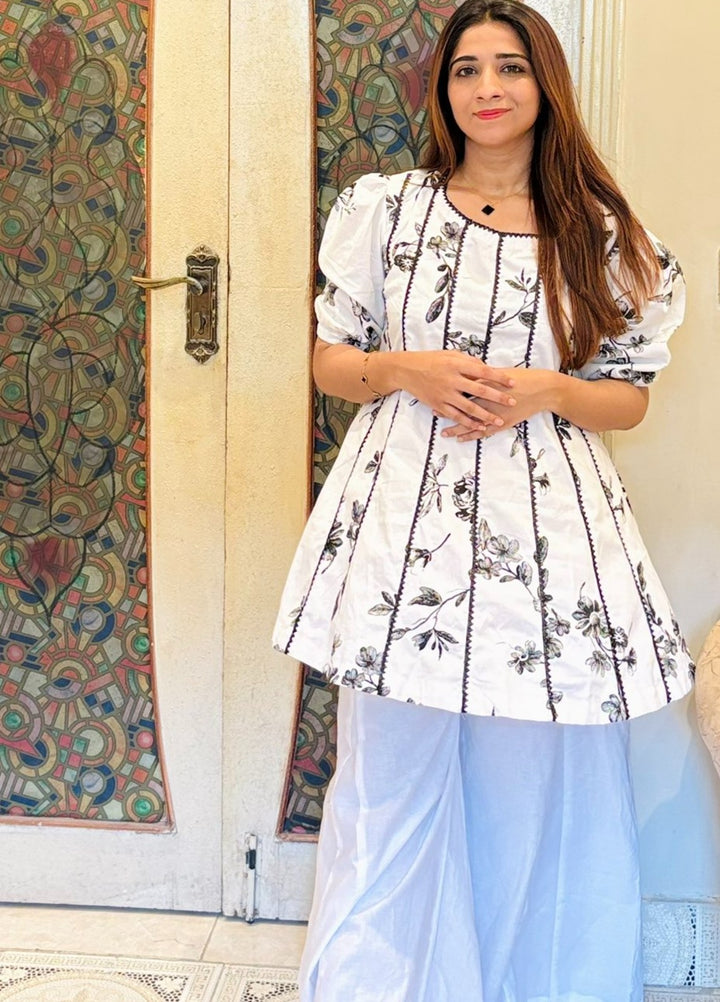 Urban Cut Pret Women Cotton Printed Co-Ord with Dhaka Pants C0198 - Summer Collection