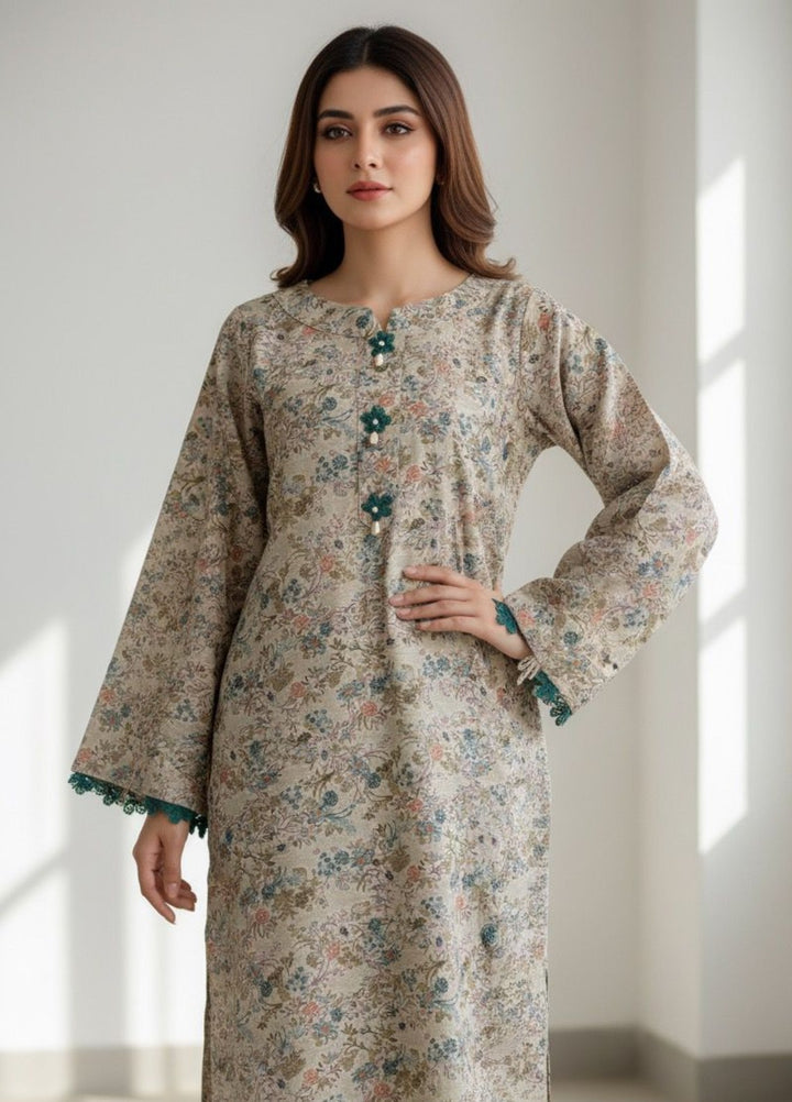 Tosheeza Saith Women Pret 2 Piece khhader two piece D-01 - Winter Collection