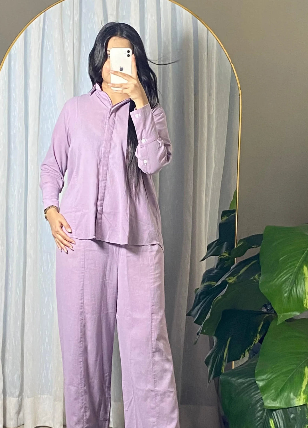 Urban Cut Pret Garment Dyed Cotton 2 Piece Lavender Co-Ord C0208 - Summer Collection