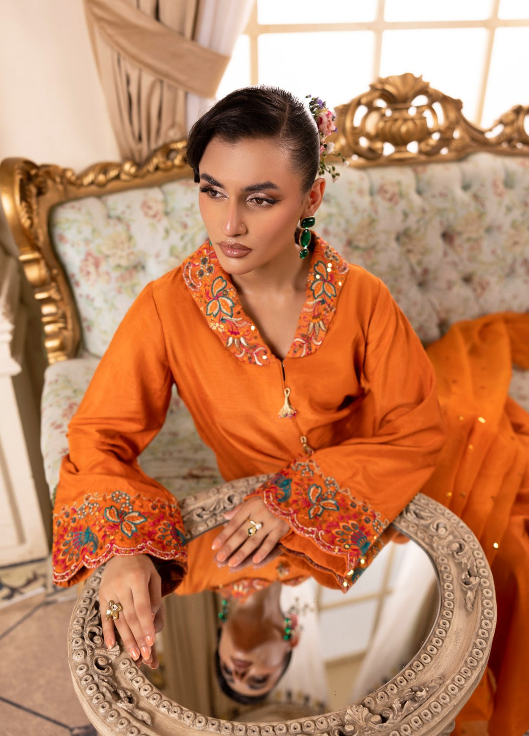 Style Nova By Tessa Pret 3 Piece Embroidered Raw Silk Sheryl - Festive Collection