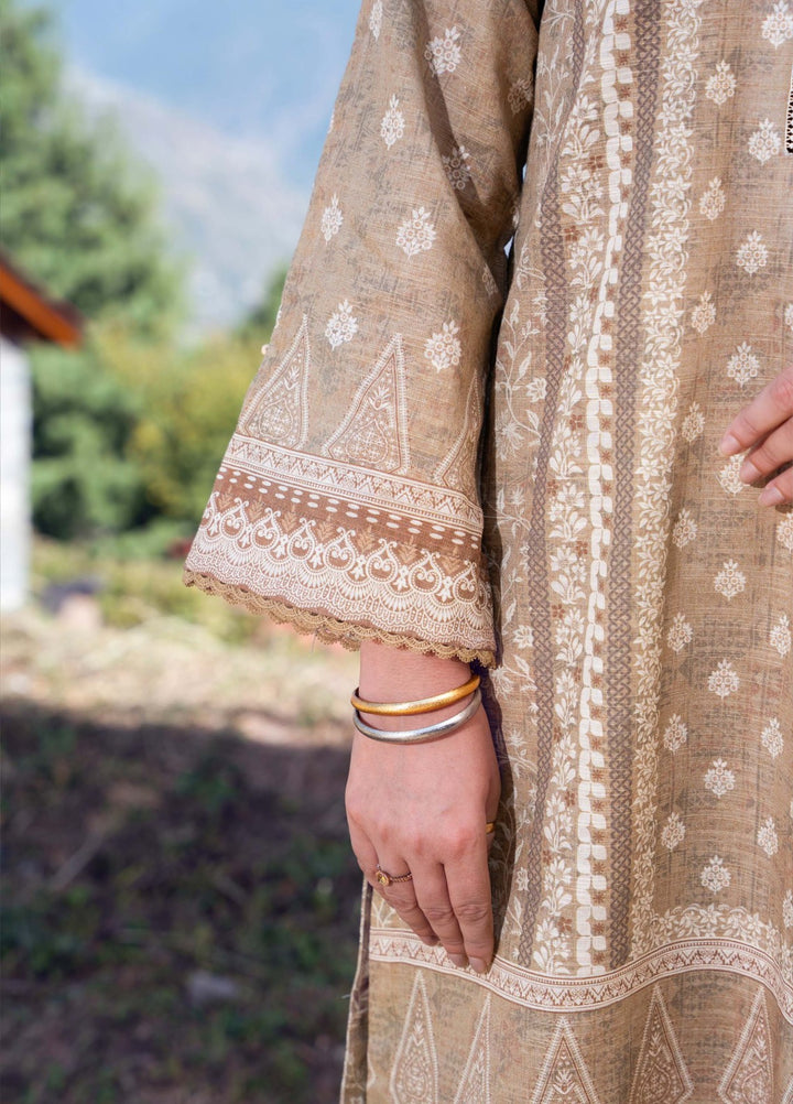 FAWN - Printed Unstitched Khaddar Suit (3 Piece) 3127