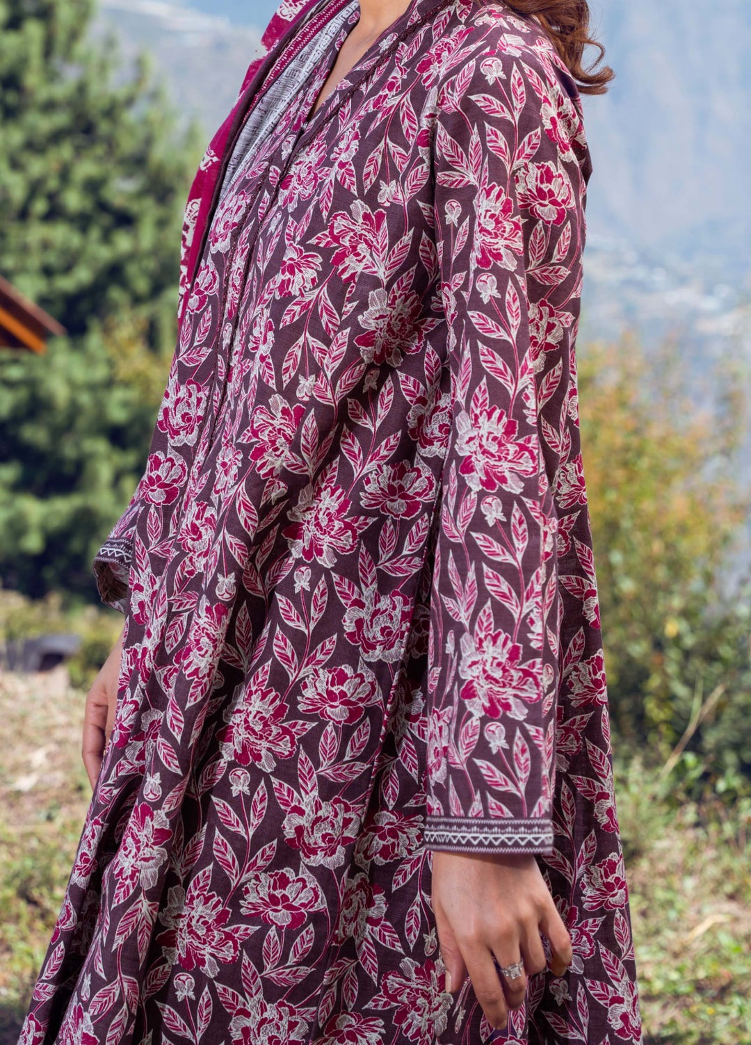 ORCHID - Printed Unstitched Khaddar Suit (3 Piece) 3133