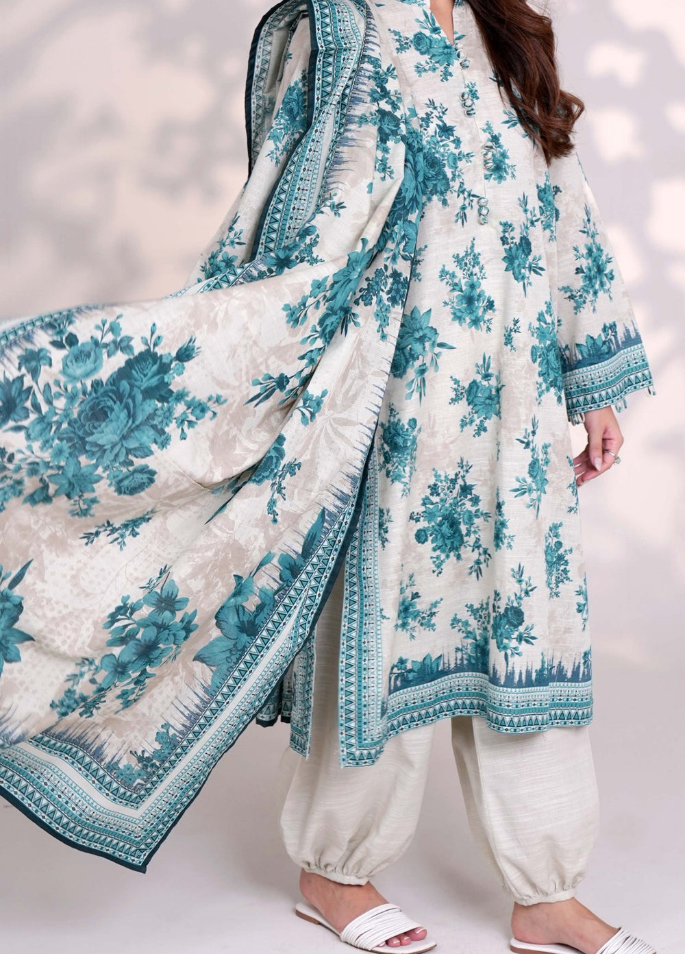 COOL WATER - Printed Unstitched Khaddar Suit (3 Piece) 3144