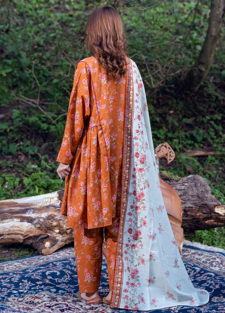 TANGERINE - Printed Unstitched Khaddar Suit (3 Piece) 3146