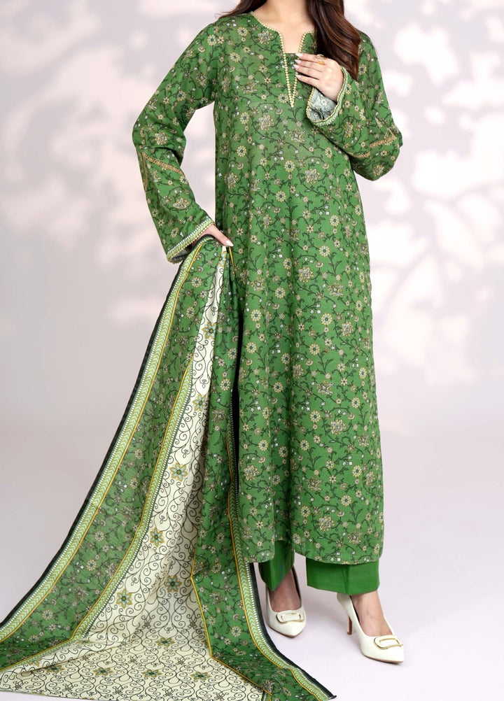 LUSH - Printed Unstitched Khaddar Suit (3 Piece) 3158