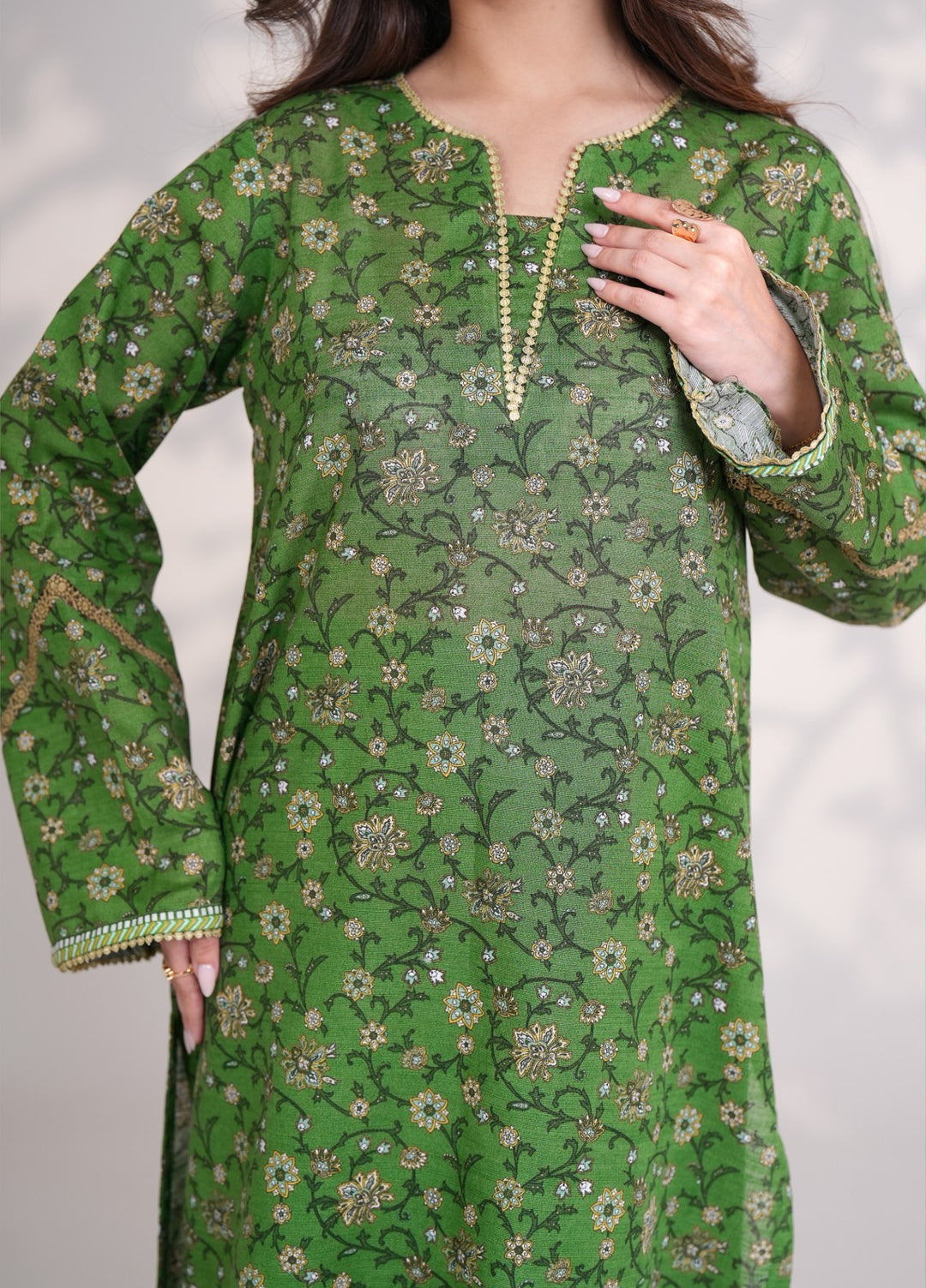 LUSH - Printed Unstitched Khaddar Suit (3 Piece) 3158