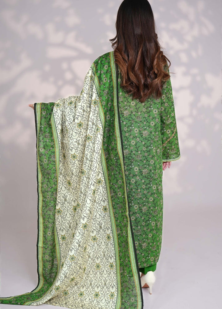 LUSH - Printed Unstitched Khaddar Suit (3 Piece) 3158