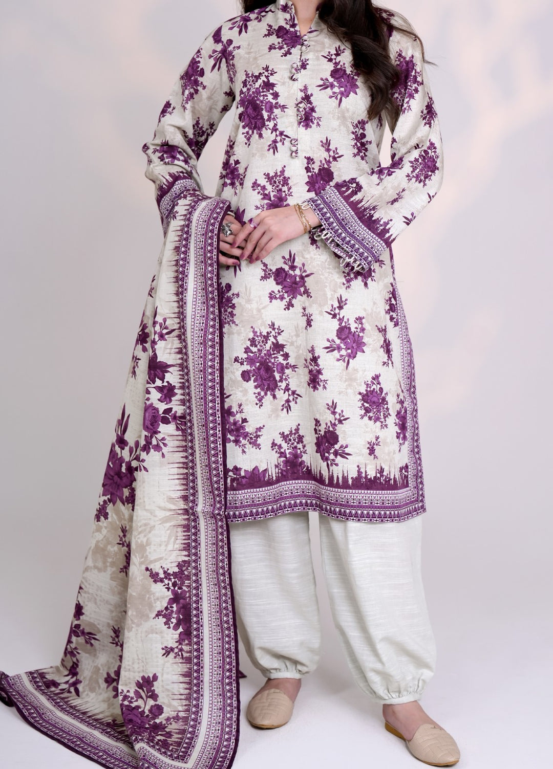 IRIS - Printed Unstitched Khaddar Suit (3 Piece) 3162
