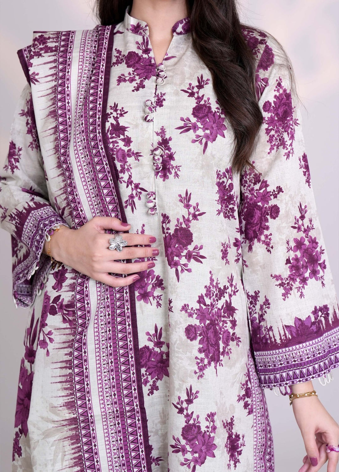 IRIS - Printed Unstitched Khaddar Suit (3 Piece) 3162