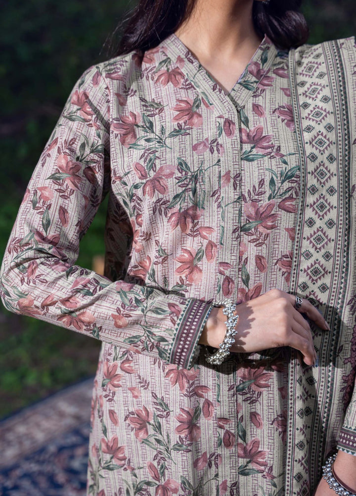 SIERRA - Printed Unstitched Khaddar Suit (3 Piece) 3164