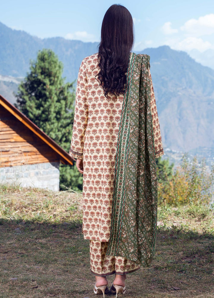 GINGER - Printed Unstitched Khaddar Suit (3 Piece) 3169