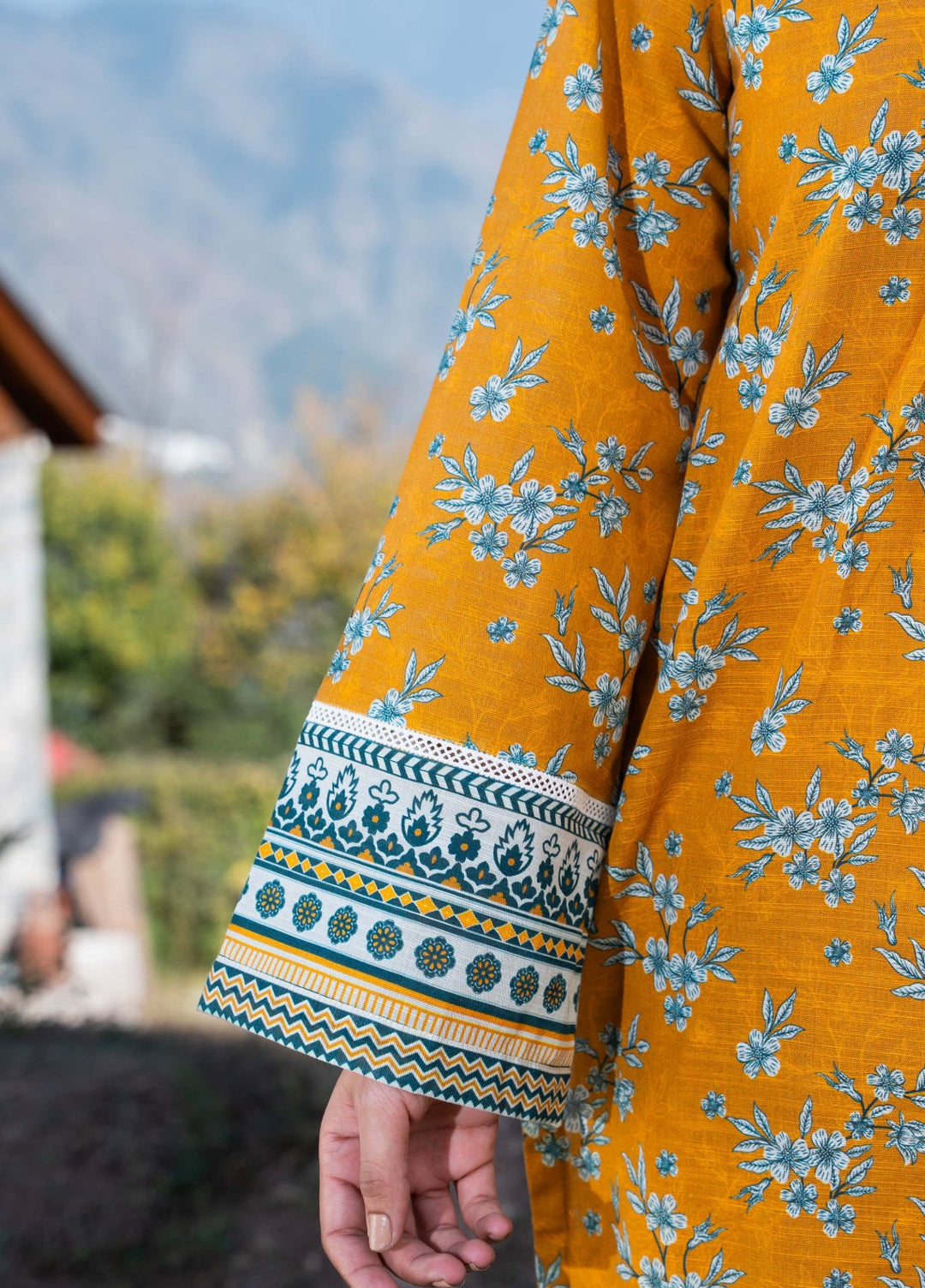 SULPHUR - Printed Unstitched Khaddar Suit (3 Piece) 3176