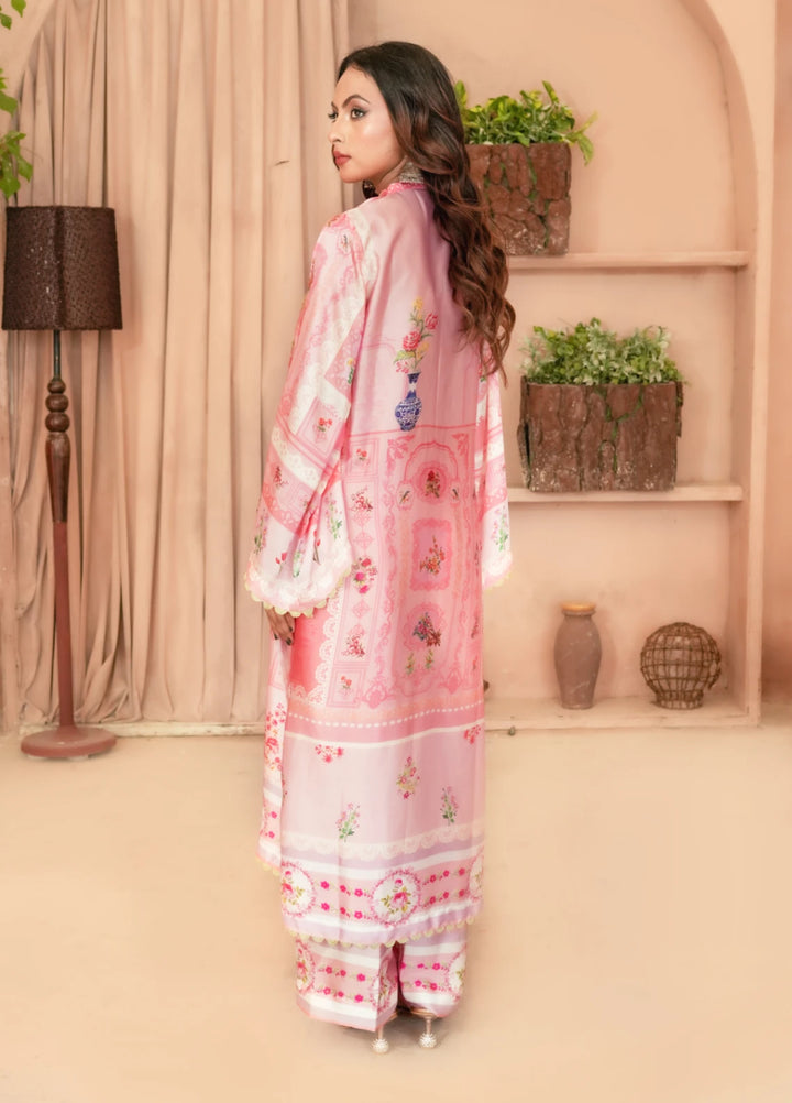 Blushy Rose - Embrioded Malai Silk 2pc suit