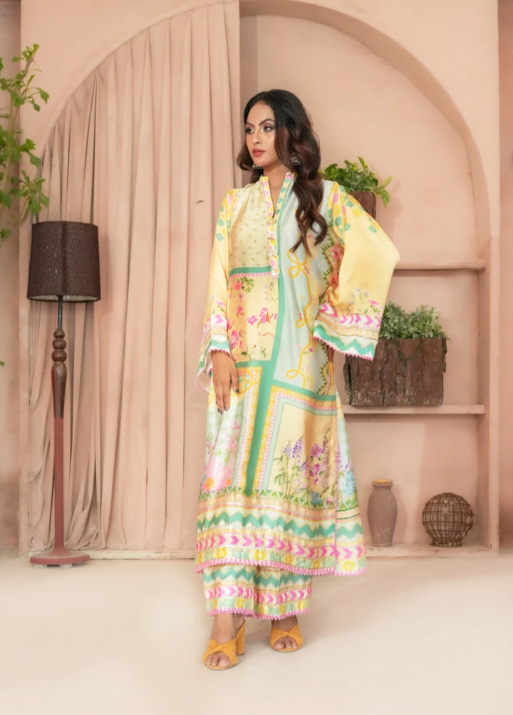 Limon Aura - Embrioded Malai Silk 2pc suit