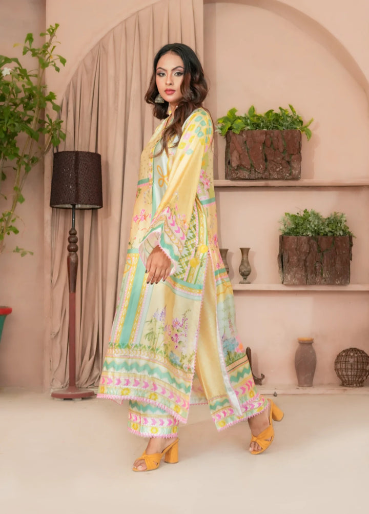 Limon Aura - Embrioded Malai Silk 2pc suit