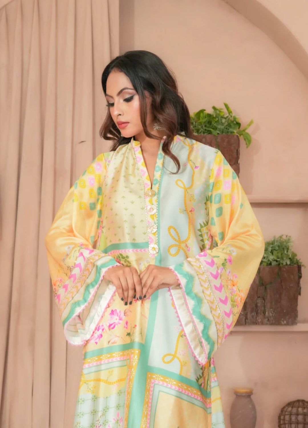 Limon Aura - Embrioded Malai Silk 2pc suit