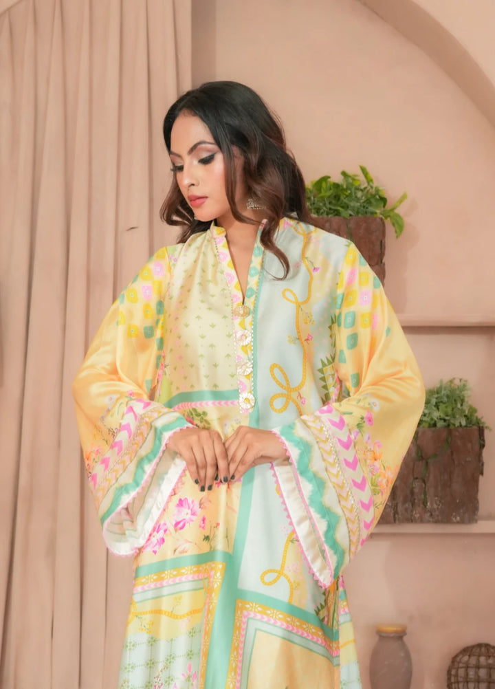Limon Aura - Embrioded Malai Silk 2pc suit