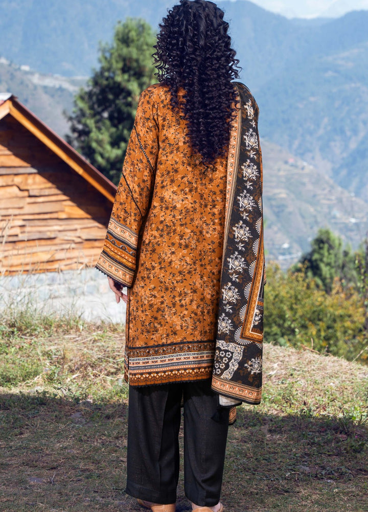 Narmin by Narkins Peach Prints Unstitched 3 Piece NBN25PW Bronze - 3187 - Winter Collection