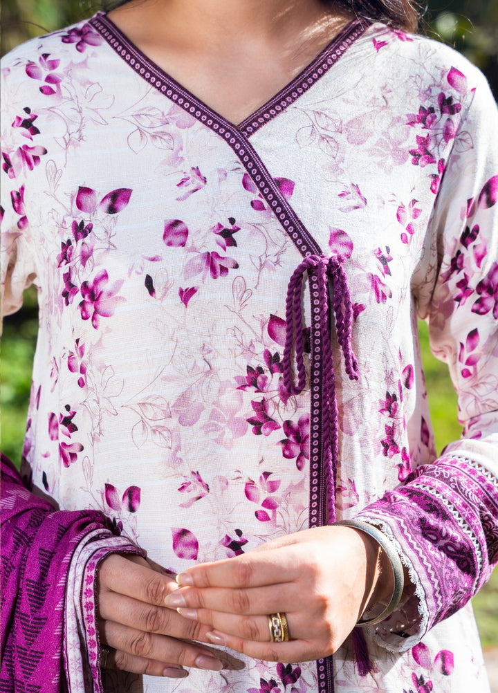 Narmin by Narkins Peach Prints Unstitched 3 Piece NBN25PW Wisteria - 3188 - Winter Collection