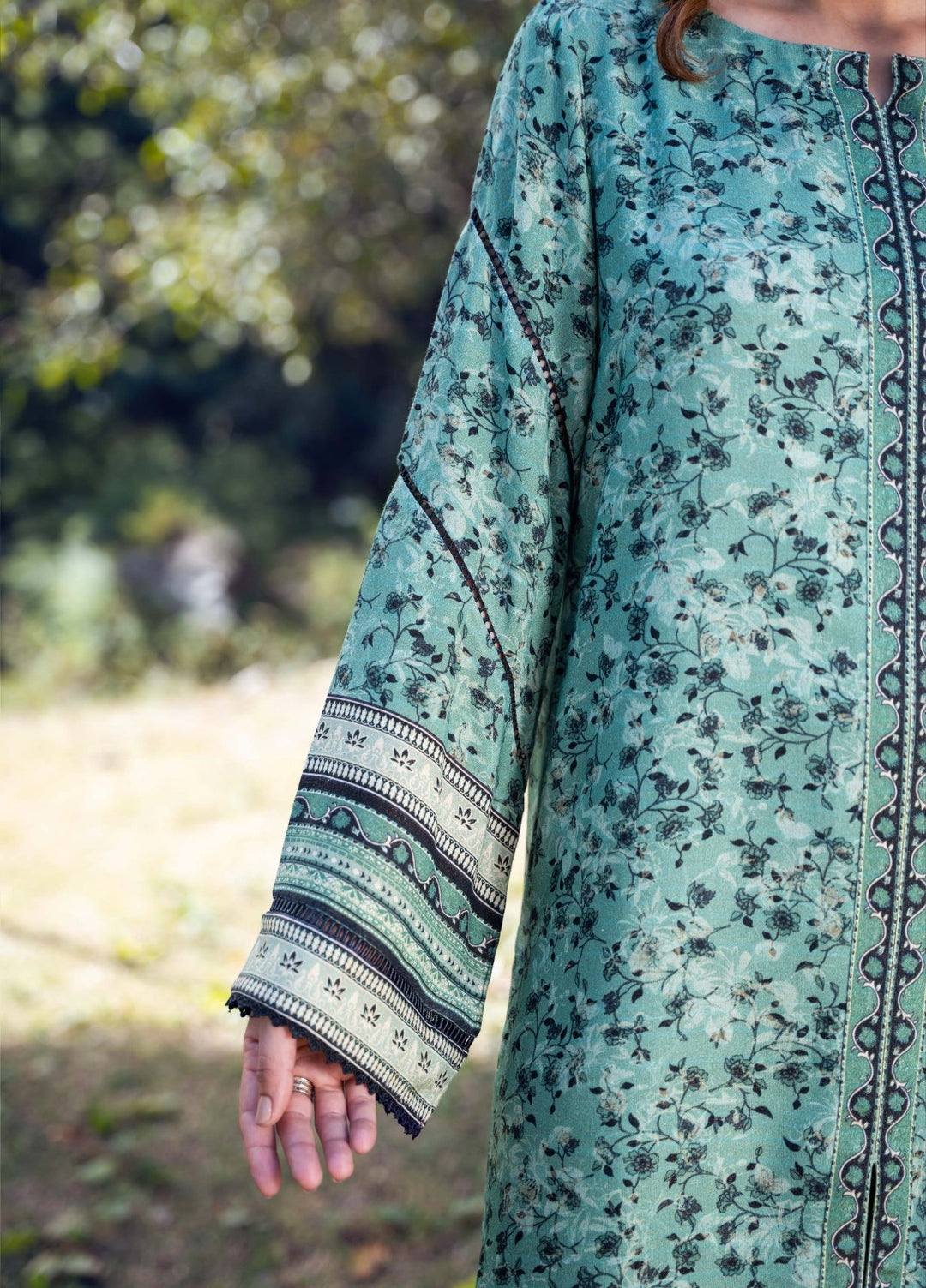 Narmin by Narkins Peach Prints Unstitched 3 Piece NBN25PW Artichoke - 3186 - Winter Collection