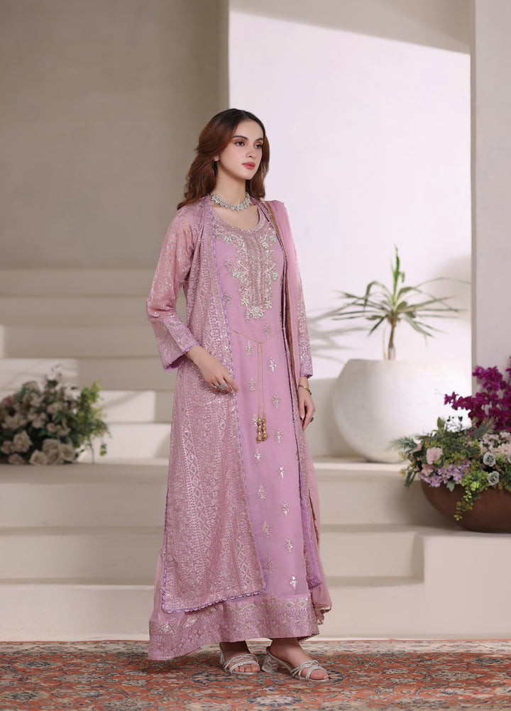 Shadiyan by Al Siyaab Pret 4 Piece Embroidered Chiffon Sahiba Lilac - Festive Collection