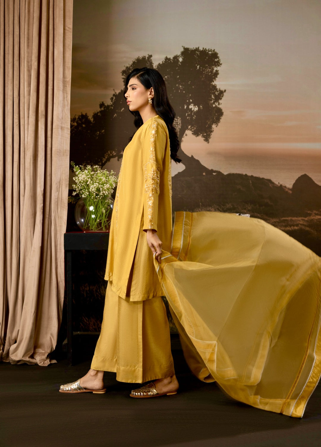 Euphoria by Cyanic Women Pret Embroidered Raw Silk 3 Piece Ecstasy - Festive Collection