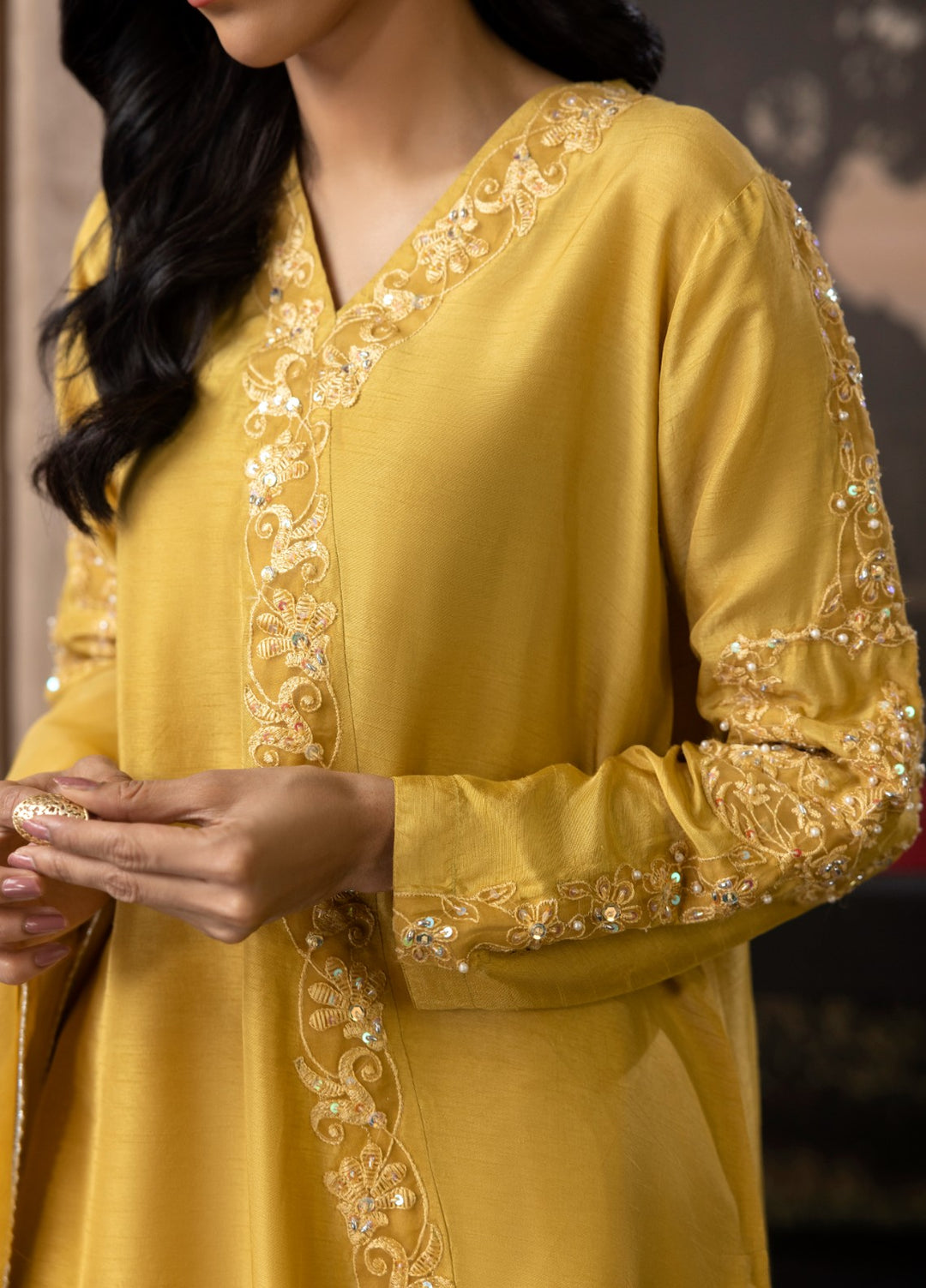 Euphoria by Cyanic Women Pret Embroidered Raw Silk 3 Piece Ecstasy - Festive Collection