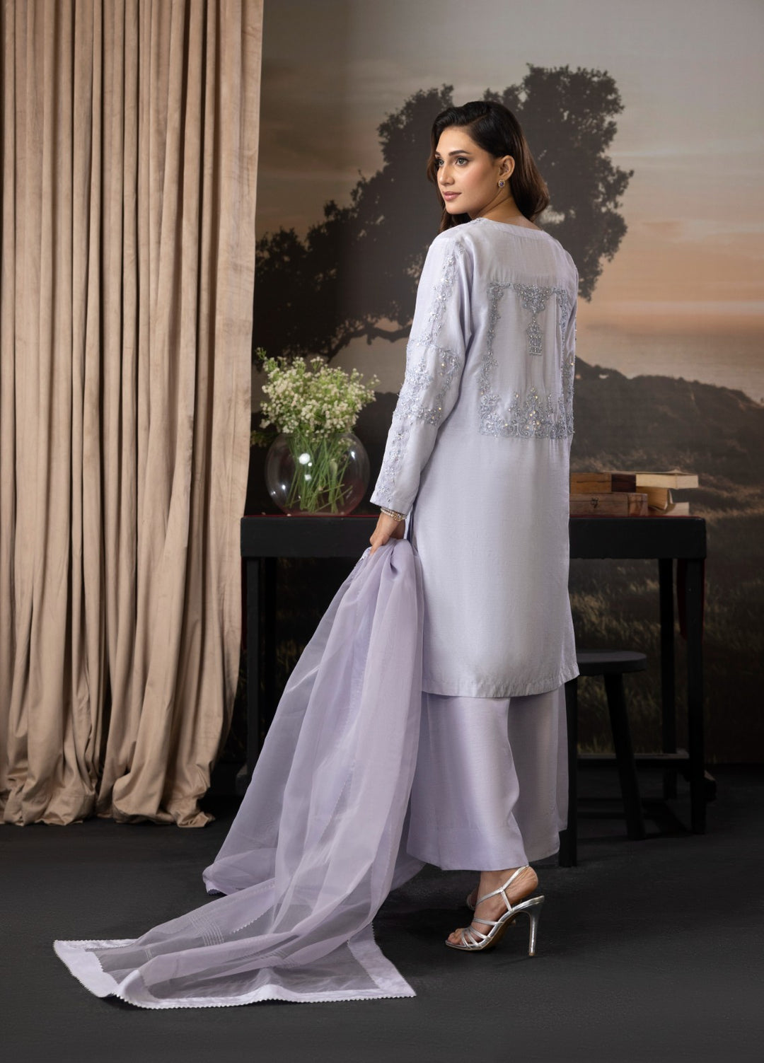 Euphoria by Cyanic Women Pret Embroidered Raw Silk 3 Piece Bliss - Festive Collection