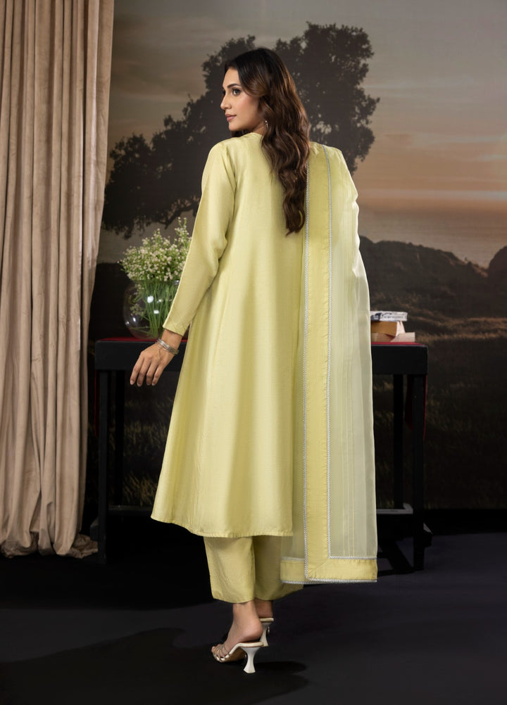 Euphoria by Cyanic Women Pret Embroidered Raw Silk 3 Piece Serenity - Festive Collection