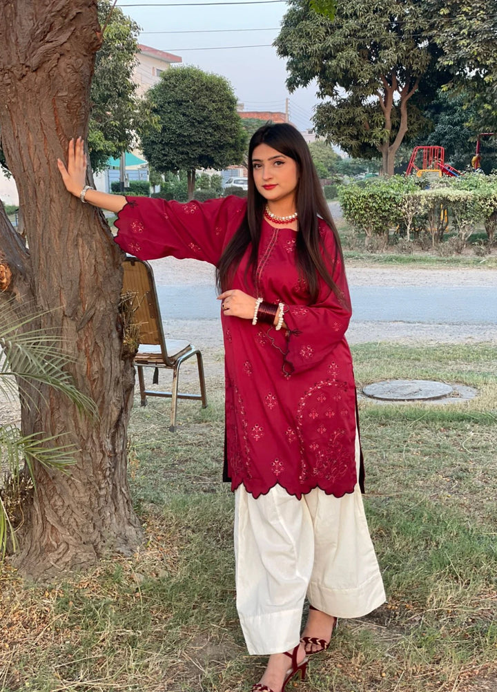 Urban Cut Women Pret Embroidered 2 Piece Cotton Co-Ord Set C0231 - Summer Collection